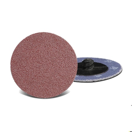 Cgw Abrasives Coated Abrasive Quick-Change Disc, 2 in Dia, 80 Grit, Fine Grade, Aluminum Oxide Abrasive, Roll-On A 59529